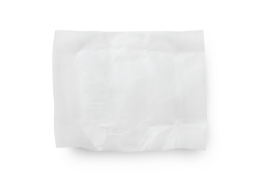 Paper candy wrapper isolated on transparent background