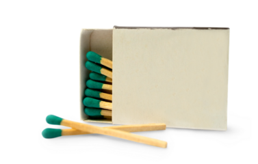Matchbox isolated on transparent background