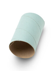 Cardboard tube isolated on transparent background