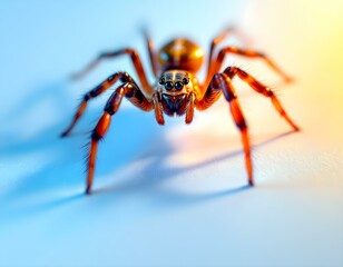 A single spider on white background