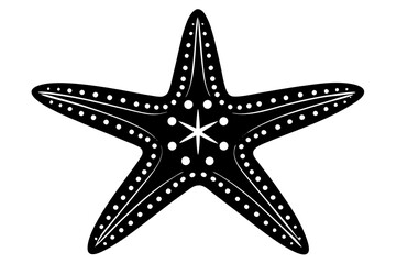 sea star  silhouette vector illustration