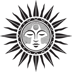 Isolated black sun icon Vector, black sun Silhouette,black sun icon set, black sun for logo,color black sun Vector illustration, Vector Graphic, EPS 10 , clip art work