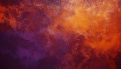 Fototapeta premium A Stunning Abstract Background Featuring a Fiery Blend of Orange and Purple Clouds with a Dreamy, Atmospheric Texture, Perfect for Cosmic, Fantasy, and Artistic Visual Themes - Abstract background