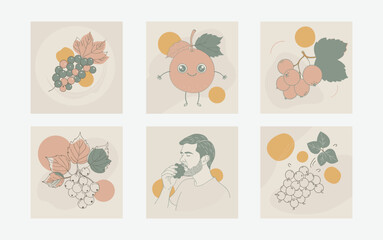 Vibrant Blackcurrant Color Blob Vector Designs for Creative Projects