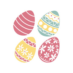 Colorful Easter Egg Isolated Vector Clip Art