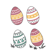 Colorful Easter Egg Isolated Vector Clip Art