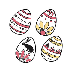 Colorful Easter Egg Isolated Vector Clip Art