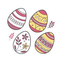 Colorful Easter Egg Isolated Vector Clip Art