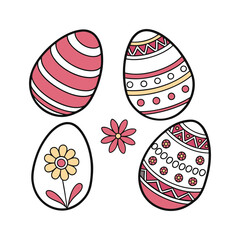 Decorative Easter Eggs Festive Vector Clip Art Pack