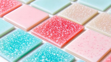 Fototapeta premium Pastel Bubble Texture Tile Mosaic Background