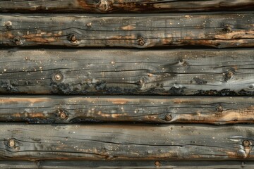 old log cabin wooden wall texture. Detailed photo textured background