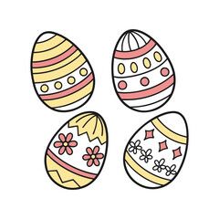 Easter Egg Clipart Set Vector Illustration Collection