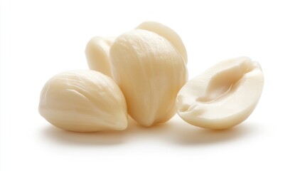 Shelled Hazelnuts Close-up Studio Shot