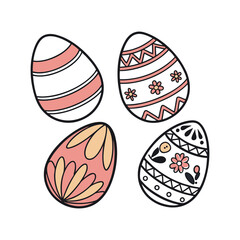 Easter Egg Clipart Set Vector Illustration Collection