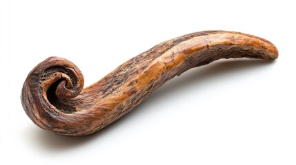 Obraz premium Carved Wooden Horn-Shaped Decoration