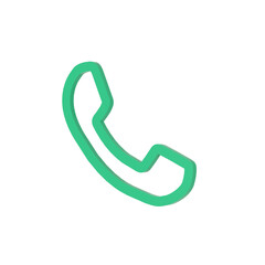 3D phone call icon object