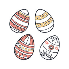 Easter Egg Clipart Set Vector Illustration Collection