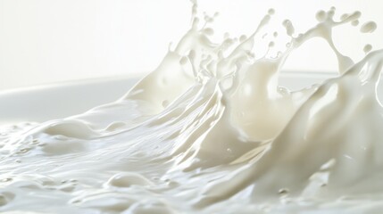 Milk splash close-up, abstract, food