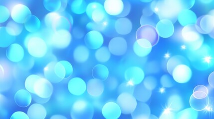 Fototapeta premium Blue Bokeh Lights Background - Abstract background of bright blue bokeh lights, perfect for festive designs or projects