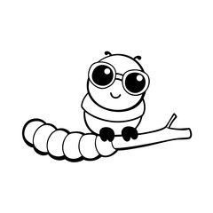 funny cartoon caterpillar