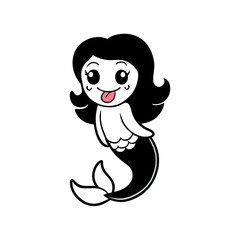  mermaid with long hair