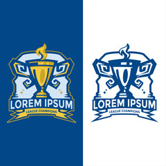 champion league trophy logo design