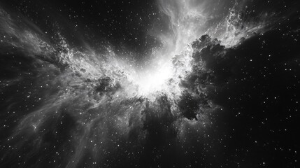 Mesmerizing Monochrome Starry Sky with Motion Blur