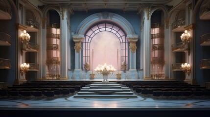 Obraz premium Grand Theater: A Majestic Stage Awaits