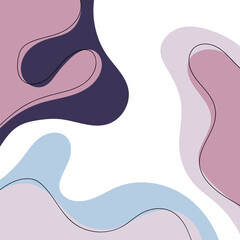 ABSTRACT BACKGROUND HAND DRAWN ORGANIC SHAPES PASTEL COLORFUL FLAT DESIGN VECTOR TEMPLATE GOOD FOR MODERN BUSINESS PRESENTATION, POSTER, COVER DESIGN 