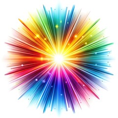 Obraz premium Rainbow crystal star. Crystal ray light, sun shines rainbow