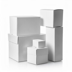 Obraz premium white boxs isolated on white