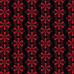 vector seamless pattern with flowers