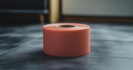 A side view displays a masking tape roll designed for various applications, set against a bright, clear background with vibrant colors