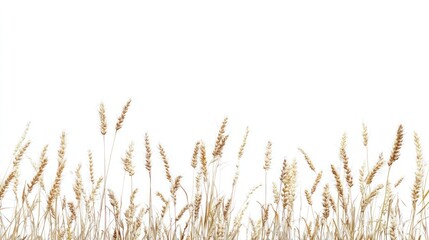 Fototapeta premium Dry grasses isolated on white background