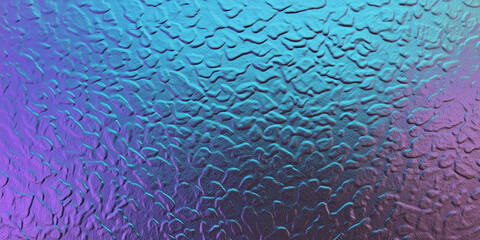 Holographic paper texture in vibrant purple, violet and turquoise 