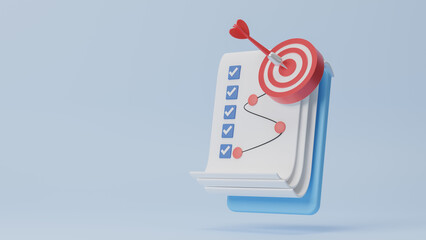 Strategic planning, plan to overcome difficulty or obstacle to reach goal or target. Solutions, success and strategy concept. Bright idea for business growth. Team planning for success. 3d rendering © Nuchjaree