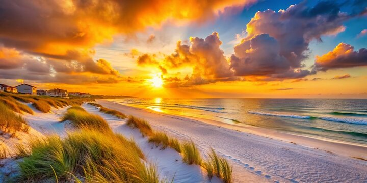 Florida 30A Sunset Beach:  Rosemary Beach, Seaside, Alys Beach Scenic Highway Bokeh Photography