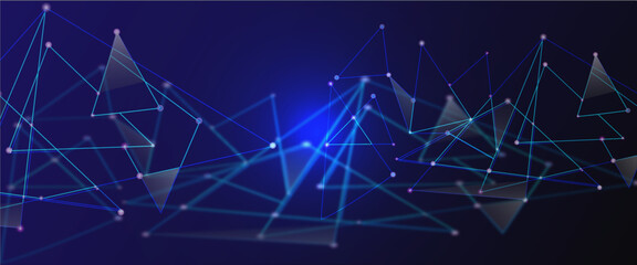 abstract connected dots plexus networking light blue background 