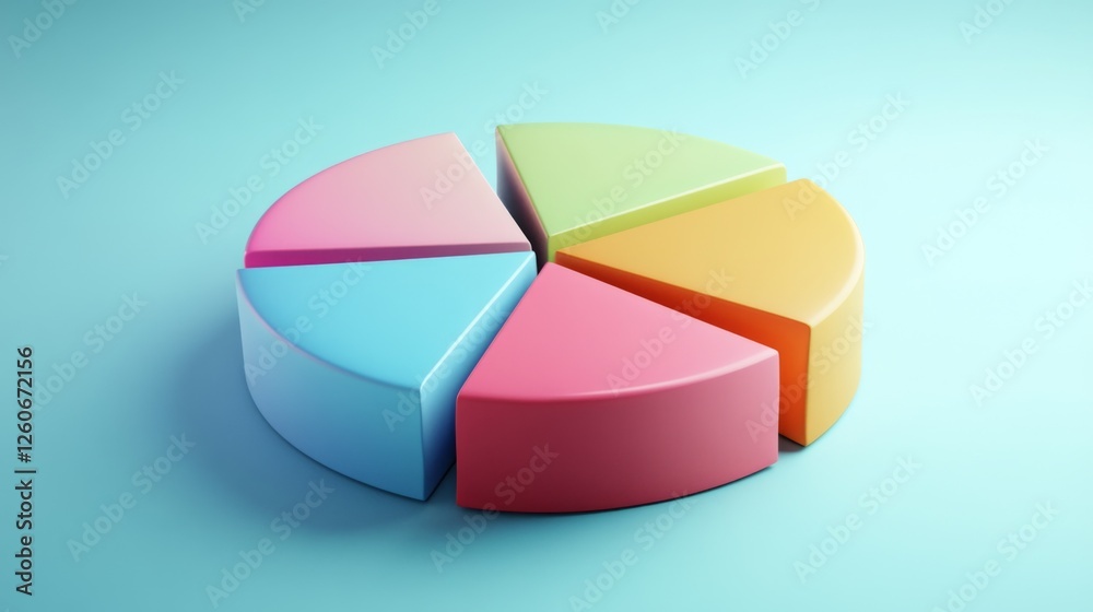 Poster a corporate-style pie chart showing a financial breakdown of company profits, with sections for expe