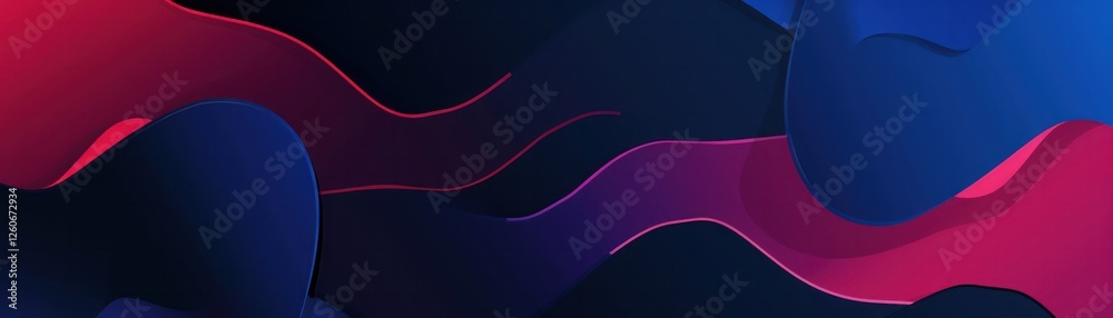 Sticker abstract backgrounds blue red gradient shapes illustration dark curve wave color palette smooth flui