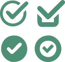 Checkmark Icons Collection &ndash; Verification and Approval Symbol Set