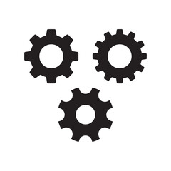 Cogwheel icon, Gear Settings symbol, Vector Illustration