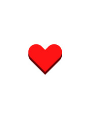 3D Red Heart Icon