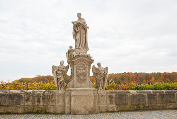 Obraz premium the statue on the bridge in Kutna Hora