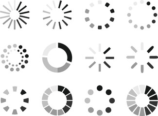 Set of Round Loading Vector Collection &ndash; Circular Progress Indicators and Preloaders