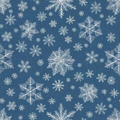 seamless pattern with snowflakes