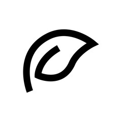 Isolated leaves icons on white background.