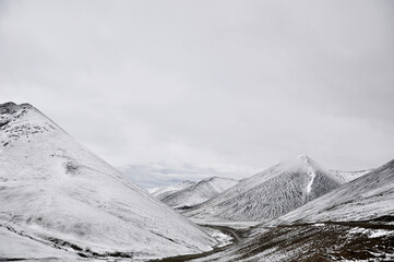 snow covered mountains