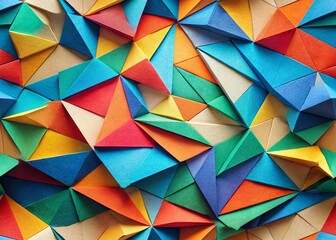 Geometric Paper Art: Abstract Lines & Textures - Creative Craft Stock Photo