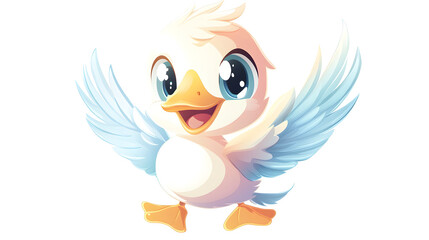 Adorable Baby Duck with Wings